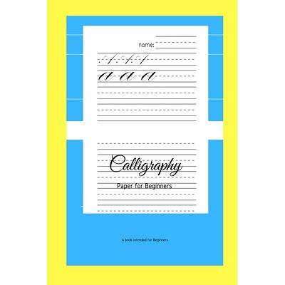 Calligraphy Practice Paper: 52 Single Side Sheets with Slanted Grid
