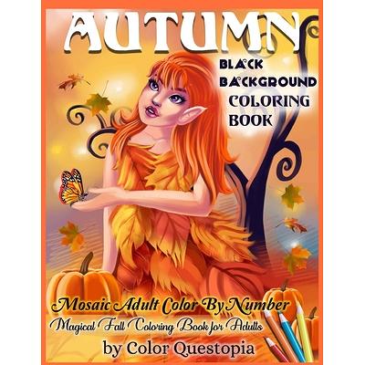 Fantasy Landscapes - BLACK BACKGROUND - Mosaic Color By Numbers Coloring  Book For Adults: A Magical Extreme Adult Color-By-Number Book of Detailed  Hid a book by Color Questopia